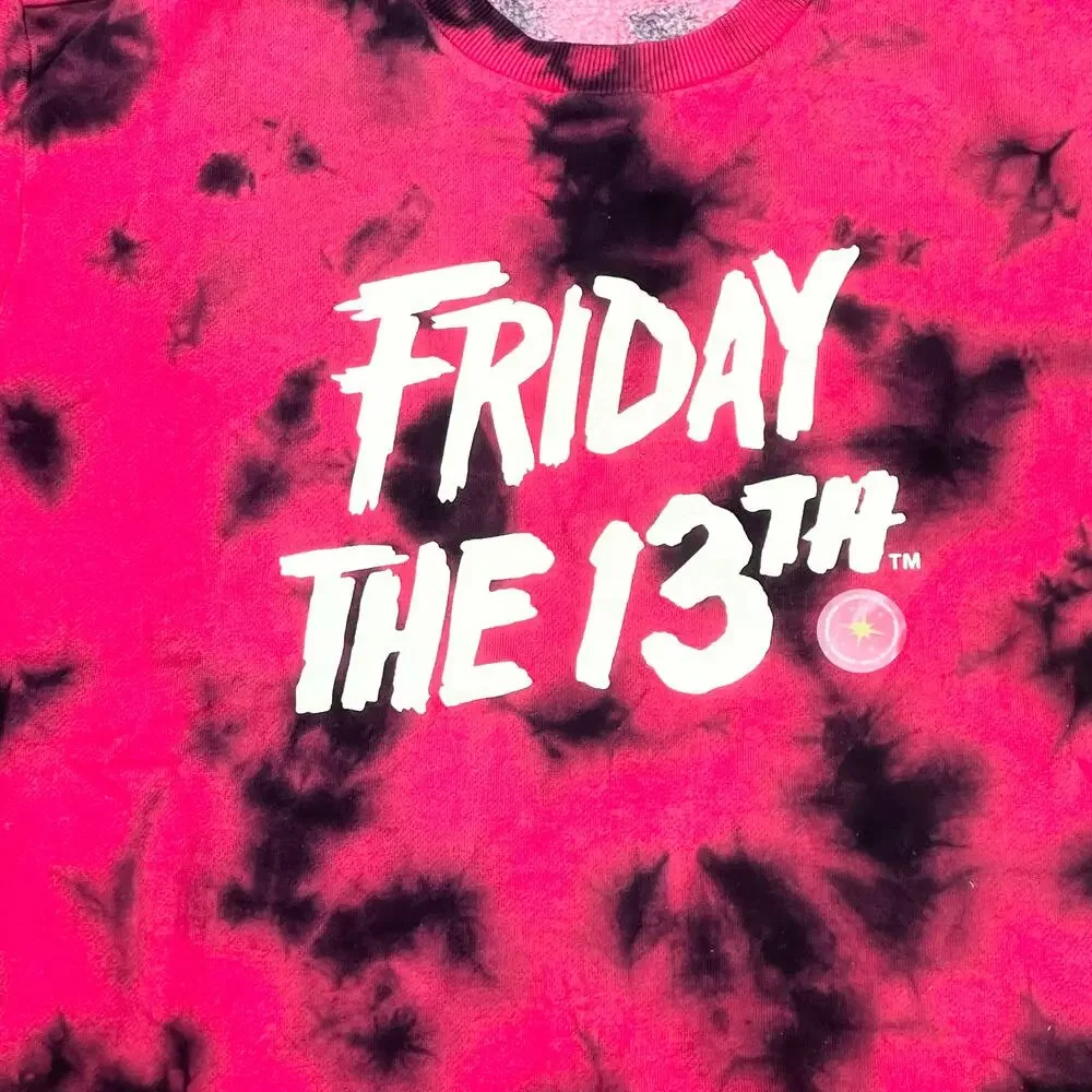 Vans x Friday The 13th Pullover Sweater Women Small Red Black Glow in Dark New - Picture 6 of 9